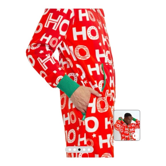 NWT Tipsy Elves Unisex Ho Ho Ho Jumpsuit Christmas Onesie Medium - Picture 3 of 16